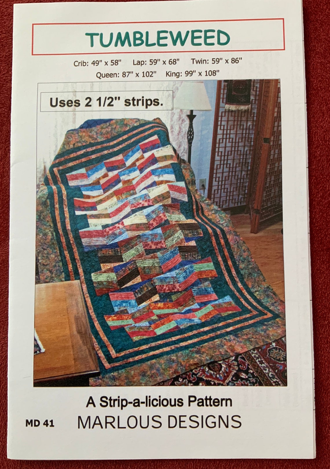 Tumbleweed Quilt Pattern in FIVE Sizes by Marlous Design Etsy