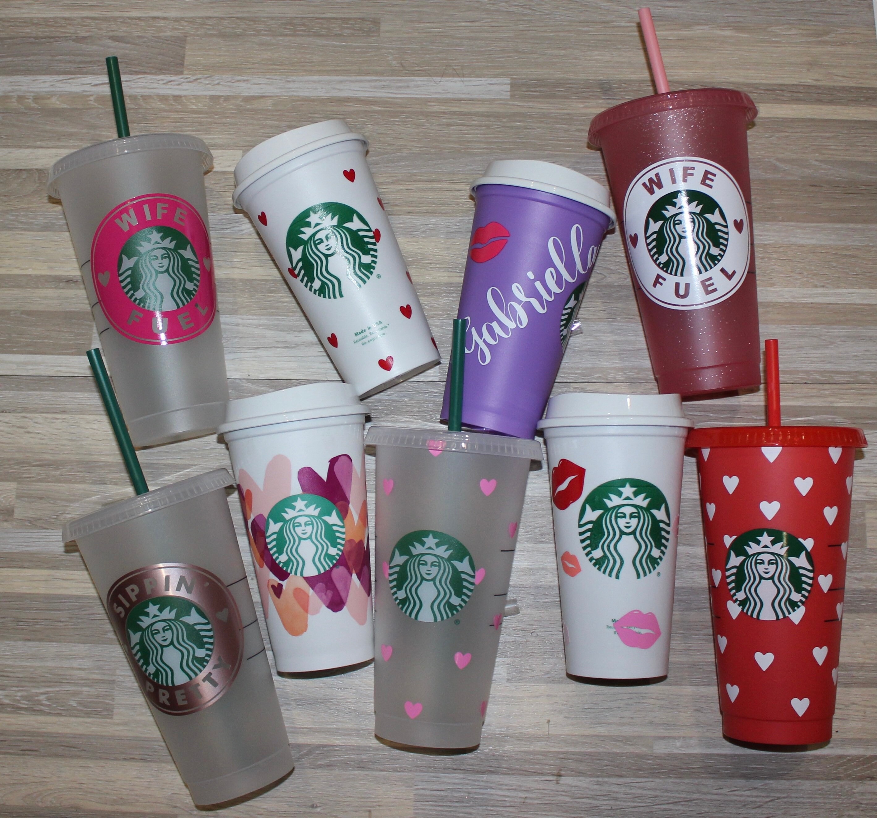 Valentines Day Themed Starbucks Cup Starbucks Reusable Cup Etsy
