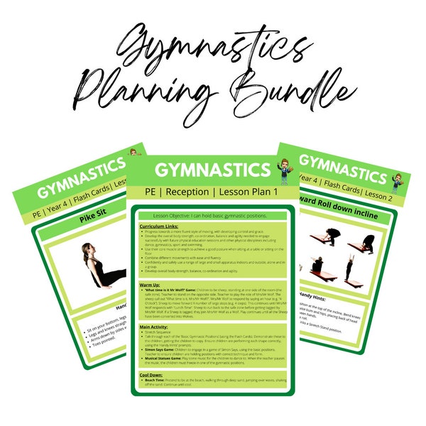 Gymnastic Teacher Planner, Gymnastic Organizer, Gymnastic Teaching Lessons Plan, Flash Cards, Gymnastic Activity, Goal Setting, PDF