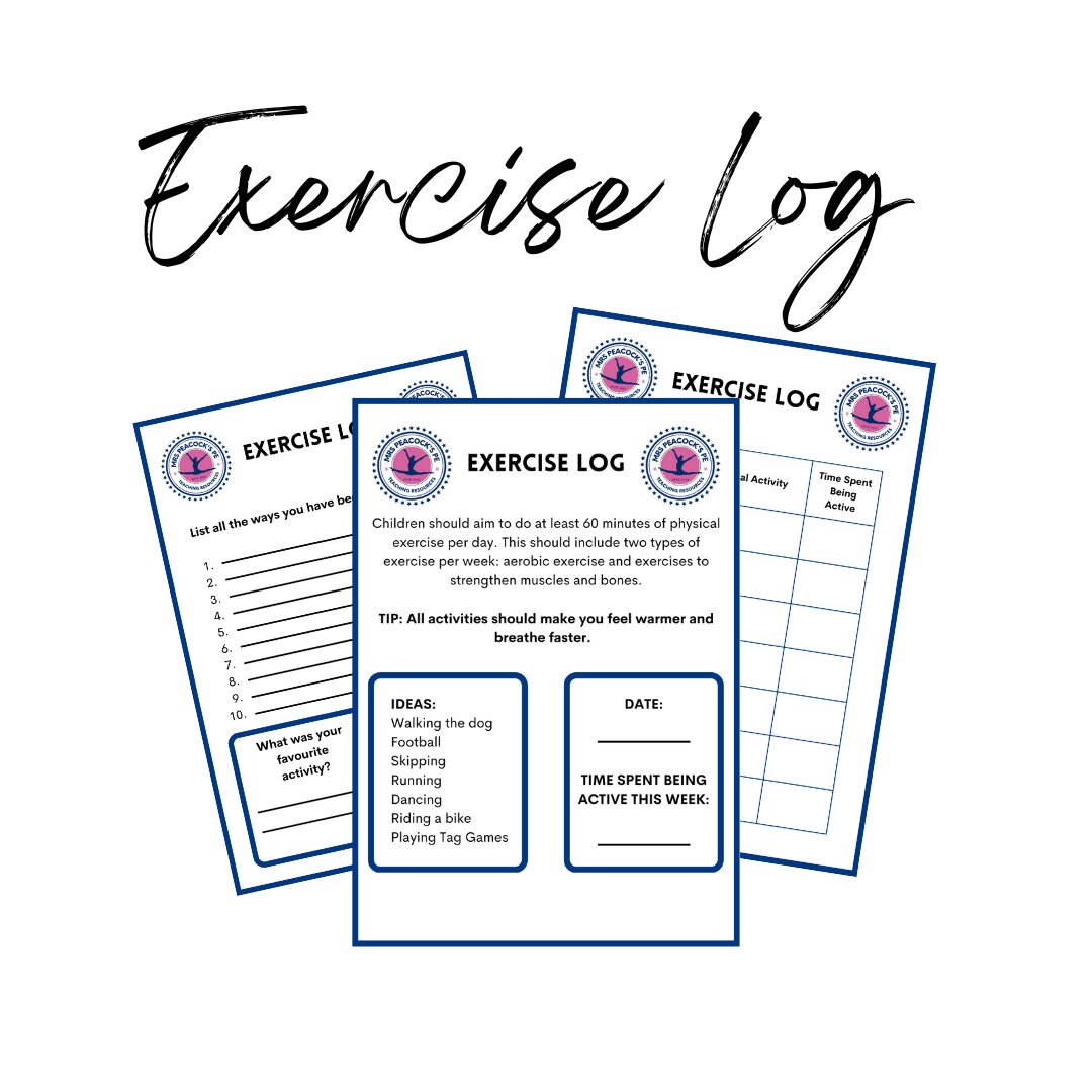 PE Teacher Resources, Kids Activities Log, Children Homeschool Activity ...