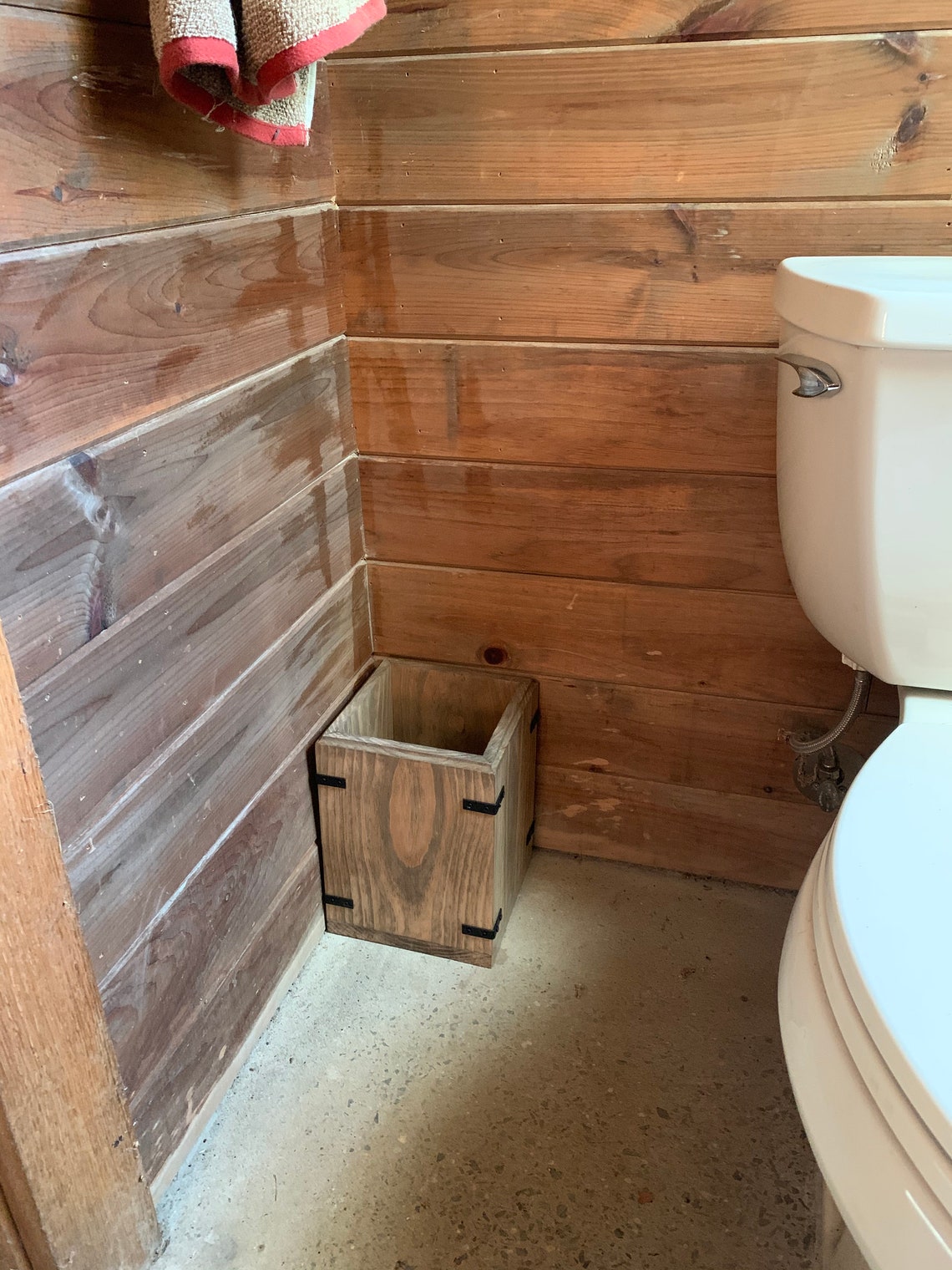 Trash Can for Bathroom/office Wooden - Etsy