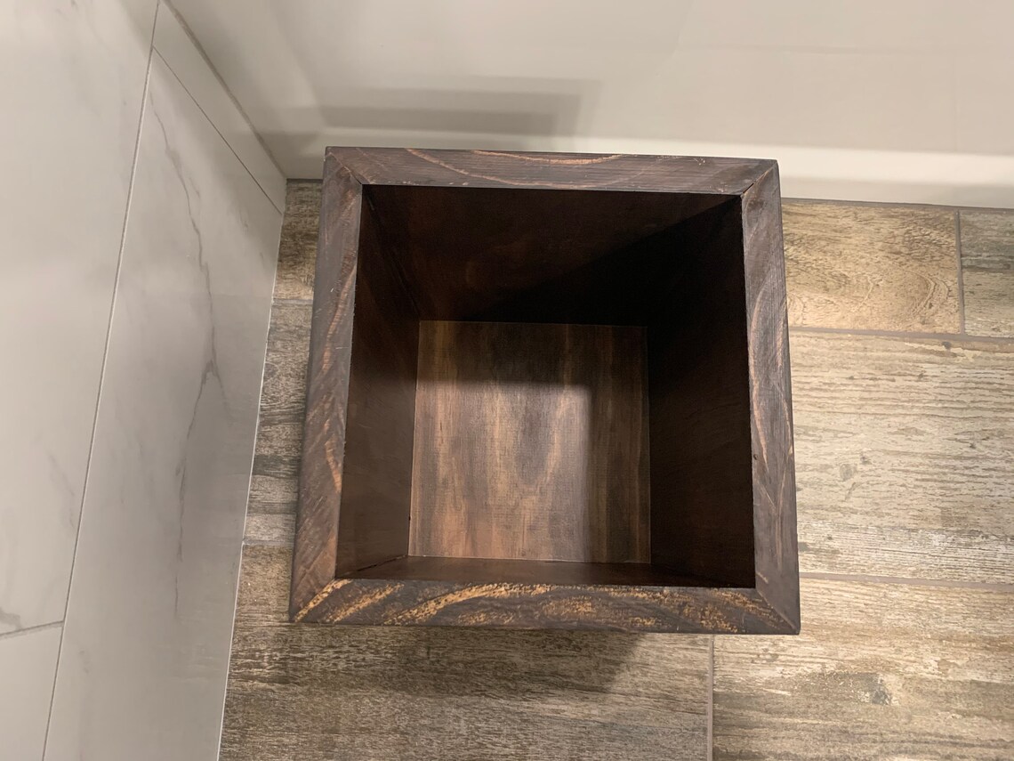 Trash Can for Bathroom/office Wooden - Etsy