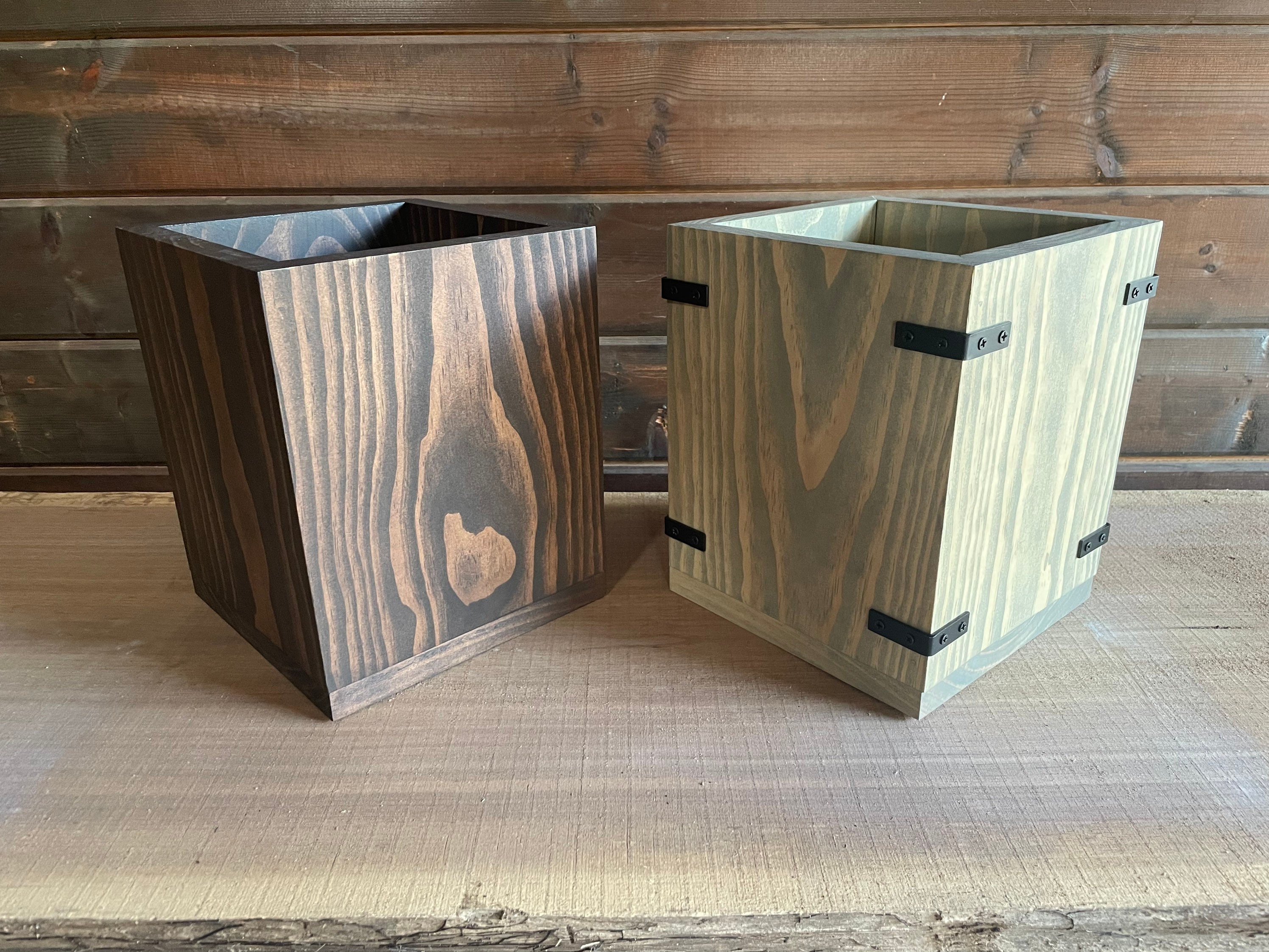 Trash Can for Bathroom/office Wooden - Etsy