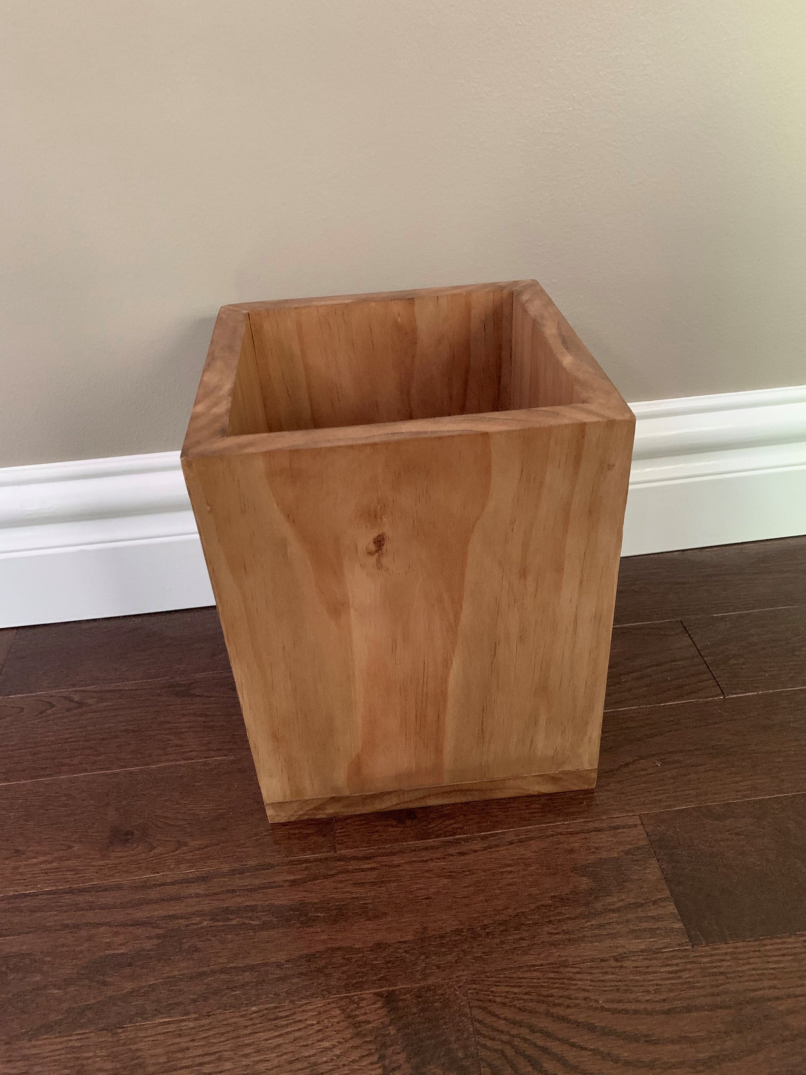 Trash Can for Bathroom/office Wooden - Etsy
