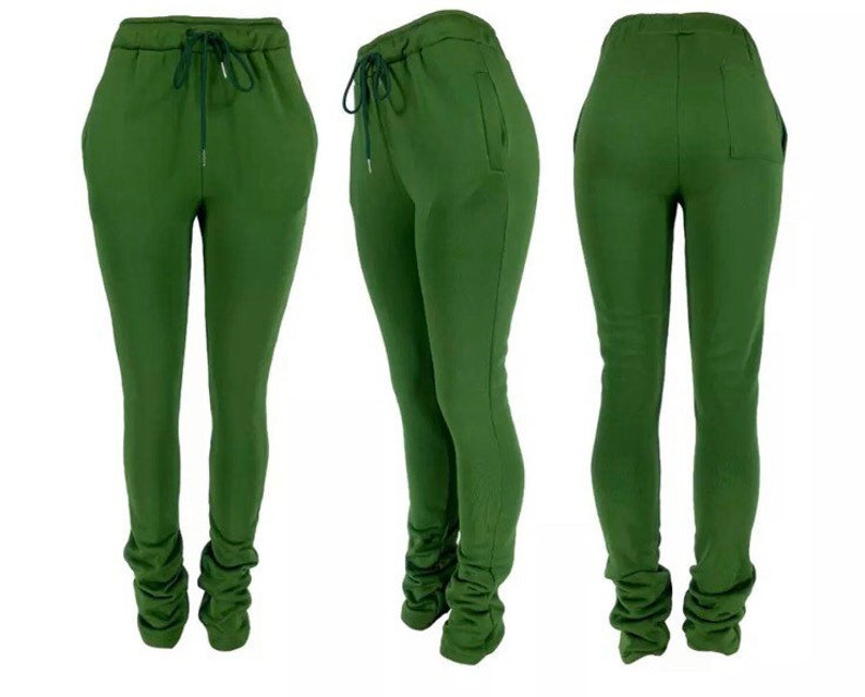 womens stacked sweatpants