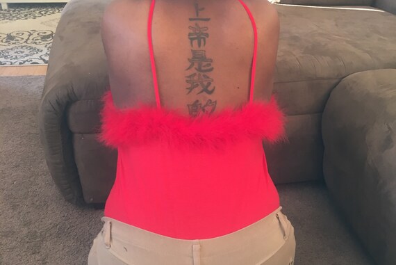 faux fur cami top