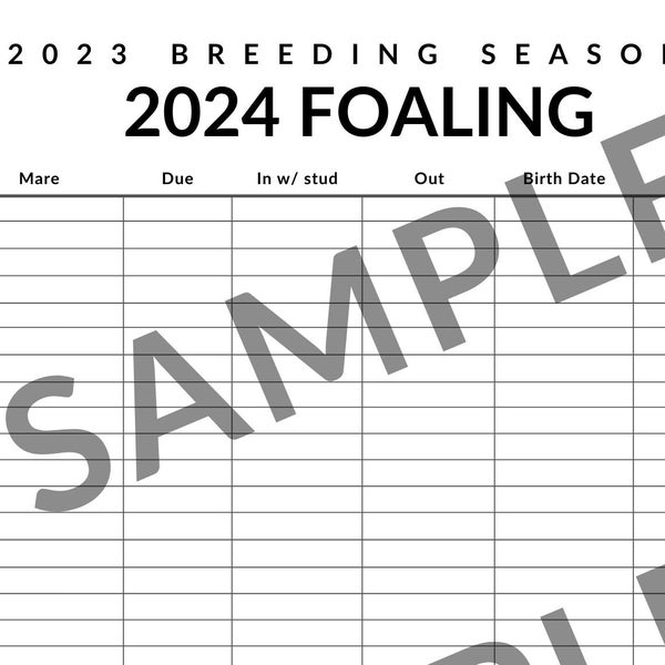 Simple HORSE BREEDING RECORDS Book - 2023-2024 — record book for tracking horse information including breeding and more!