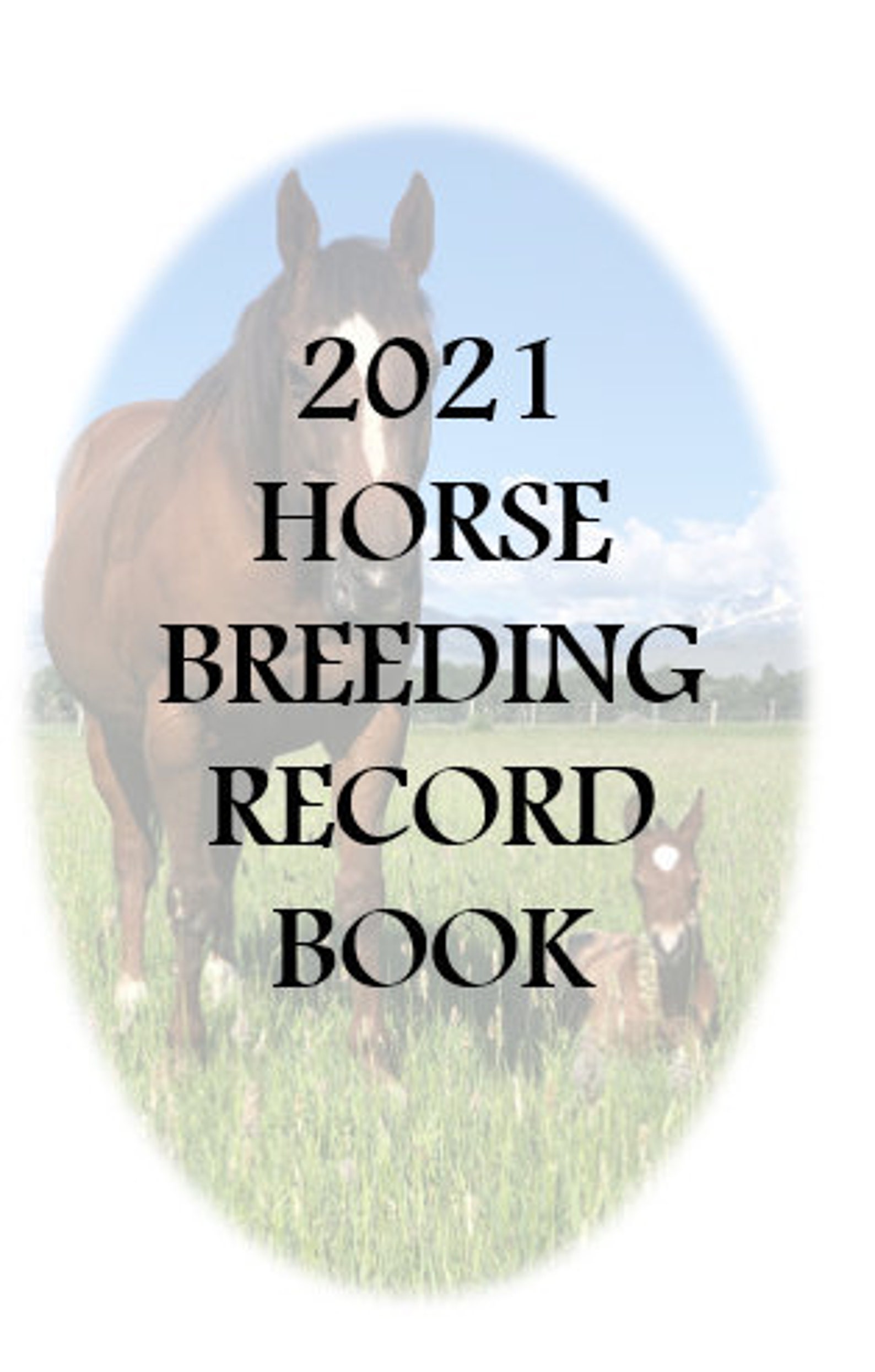 2021 Horse Breeding Record Book Etsy