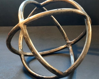 Midcentury Aluminum Brutalist Sphere Sculpture