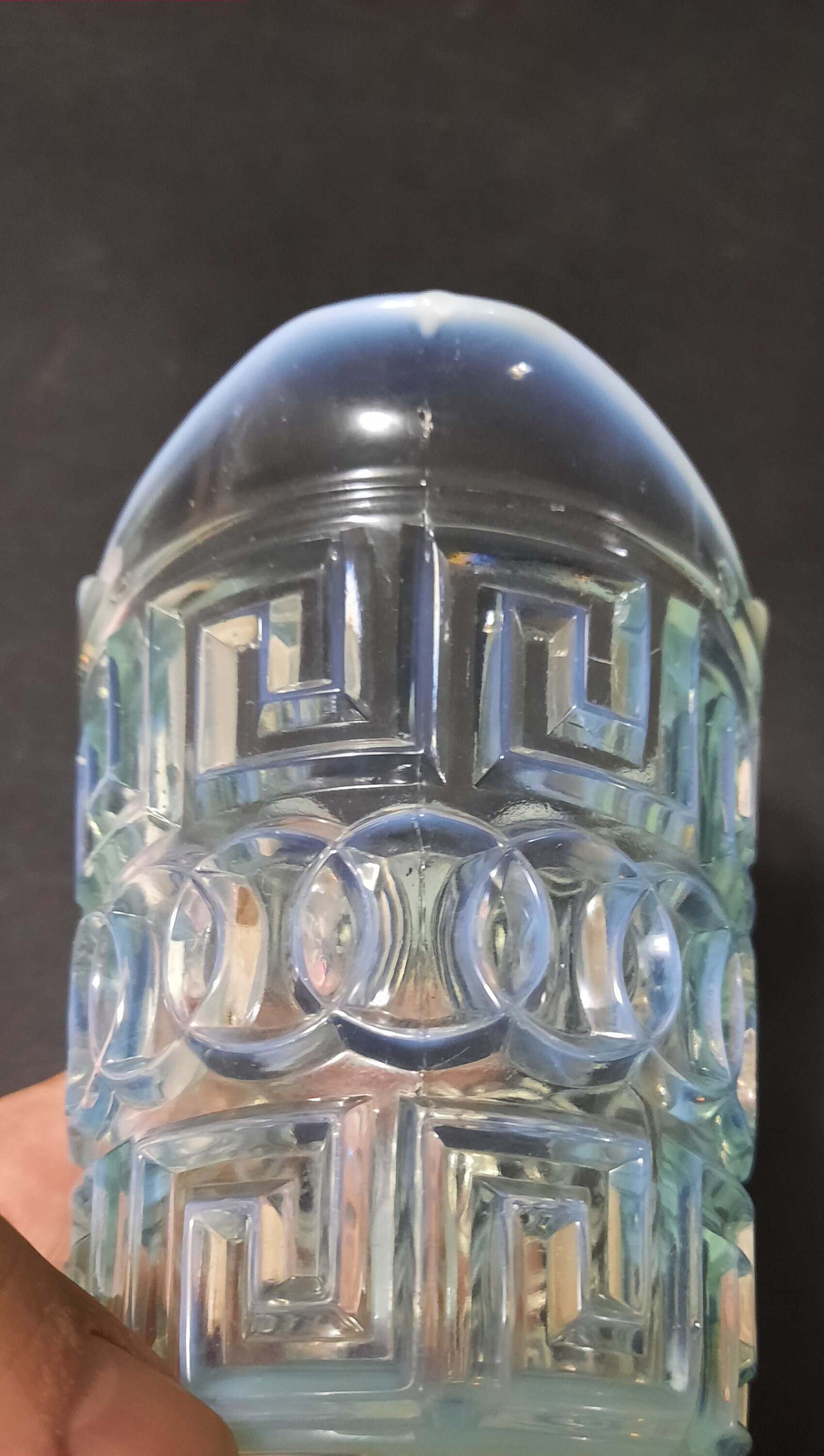 Antique Double Greek Key Nickel Plate Glass Co. C.1891 per Etsy