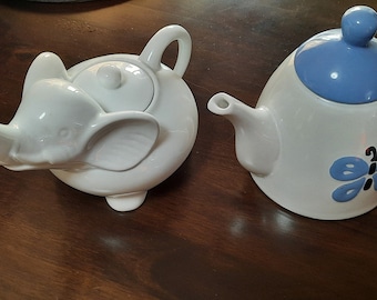 Elephant & Butterfly tea pots- per each