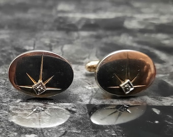 Designer Cuff Links-Diamonds and Sterling Silver