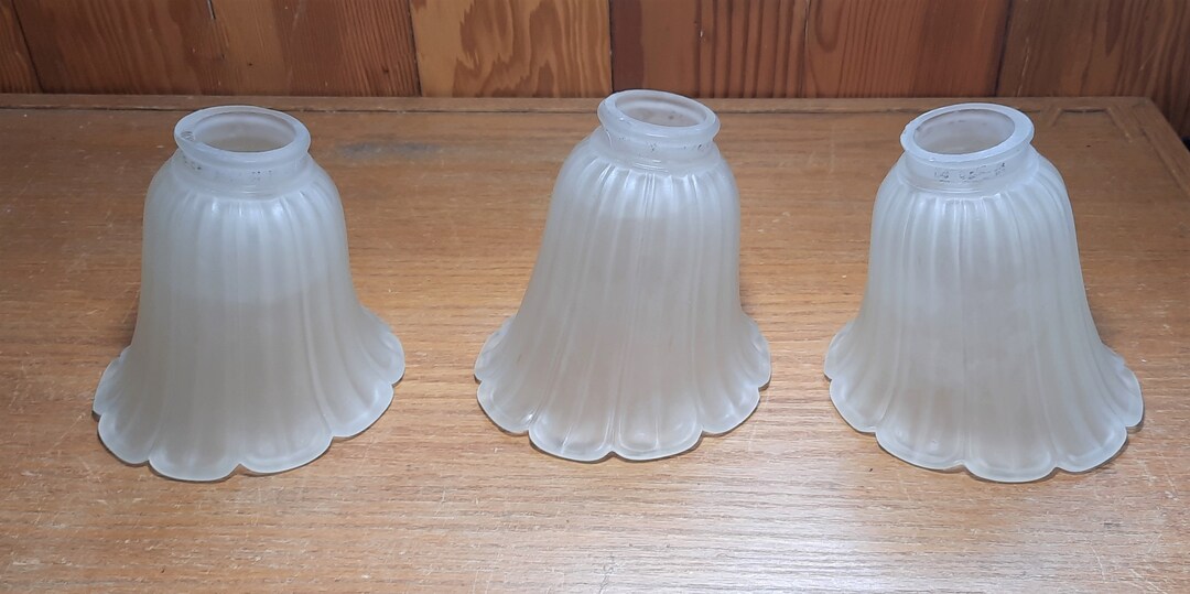 Vintage Fluted Glass Shades price per Each Etsy
