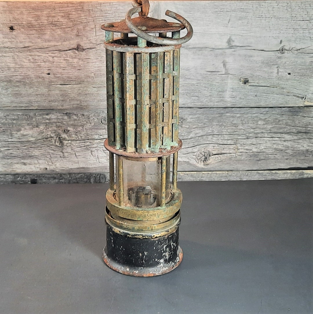 Antique Miners Flame Safety Lamp WOLF SAFETY CO Pittsburgh