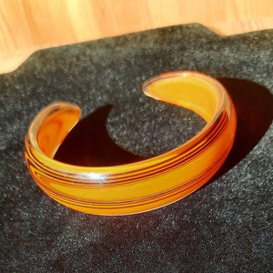 Orange & Black Glass Bangle