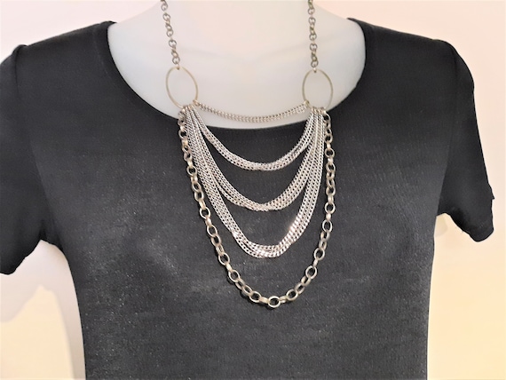 Multi chain Rita D. necklace