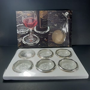 Silver Plated 6 Coaster/Ashtray set -Pertuzzi & Branca