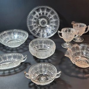 EAPG - &quot;Beaded Frosted Block&quot; by Imperial Glass c.1927