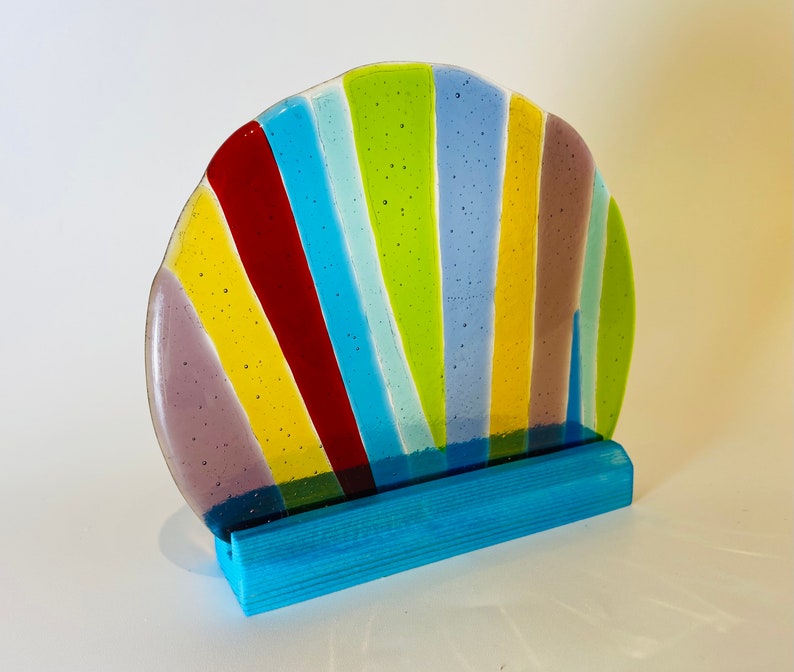 Coloured shell fused glass