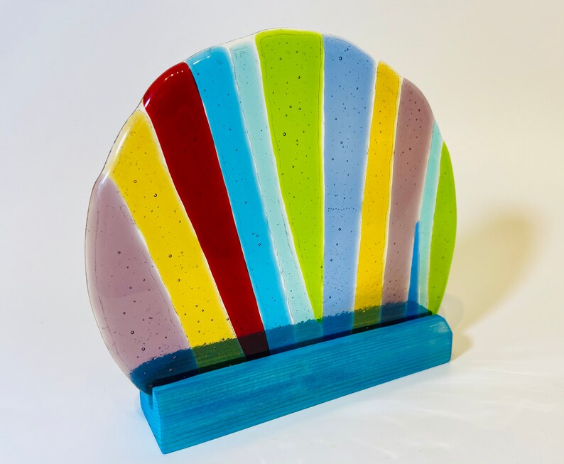 Coloured shell fused glass