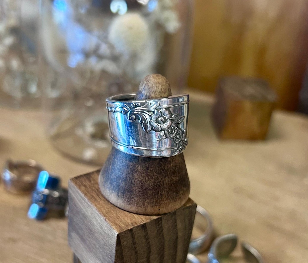 Vintage Spoon Ring –silverware Jewelry, Upcycled Flatware Ring, Unique ...