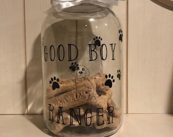 Personalisierte Hunde Leckerli Glas, benutzerdefinierte Haustier Name Glas