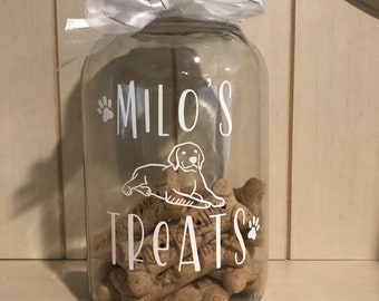 Personalisierte Hunde Leckerli Glas, Benutzerdefinierte Styles, Hundename