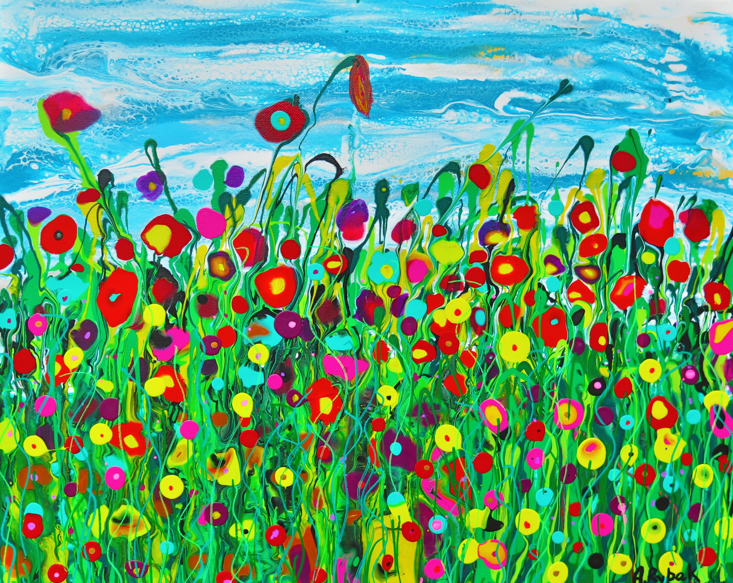 Society6 ケース FLORAL FANTASY Bold Abstract Flowers Acrylic Amazon.com: Abstract Flower Canvas Wall Art - Colorful