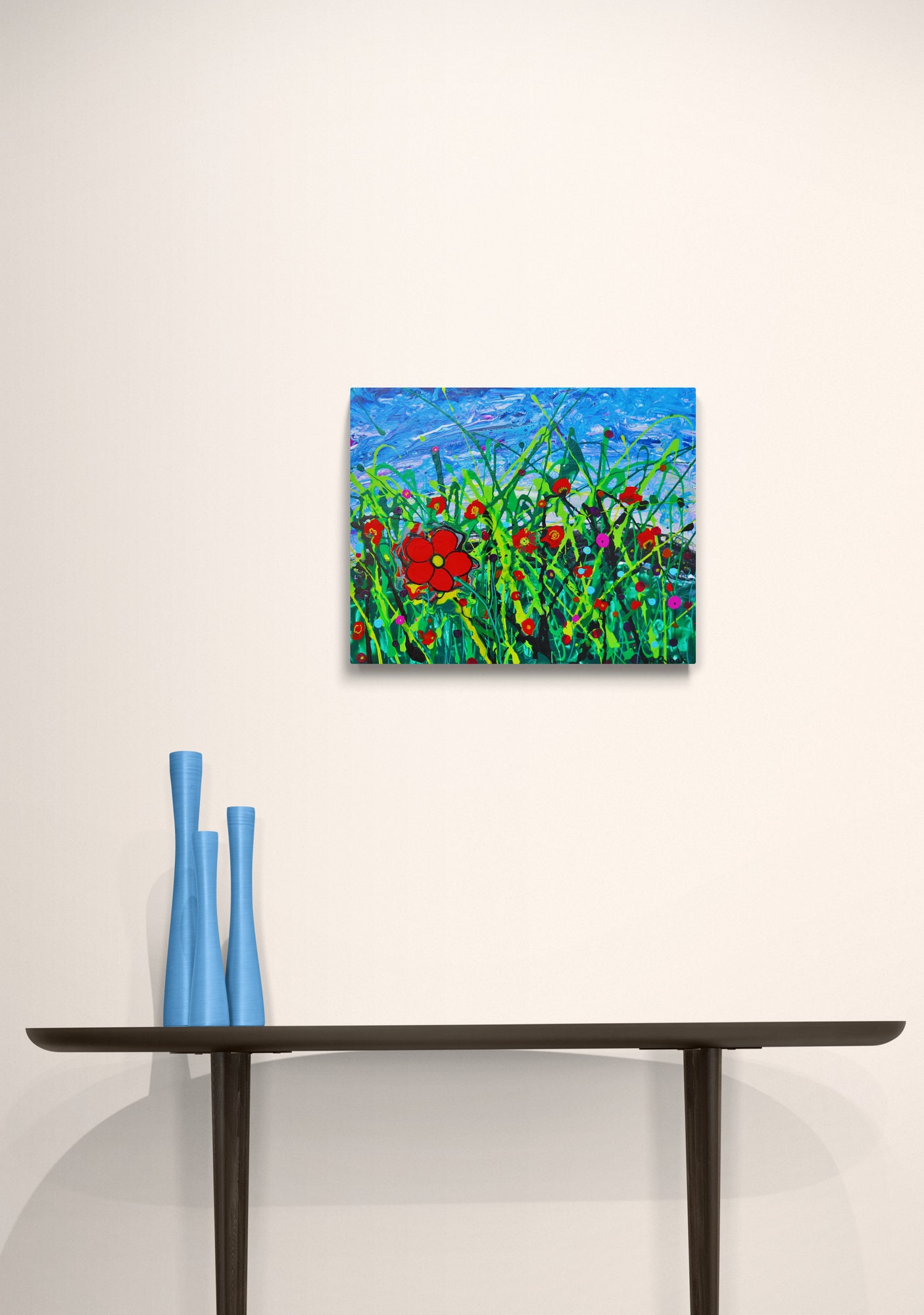 Original abstrakte Kunst 16 x 20 Leinwand handgemachte | Etsy