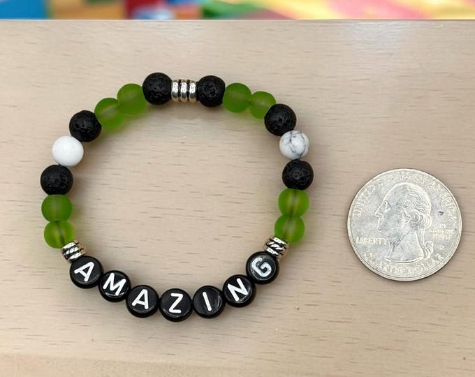 AMAZING Kids Beaded Affirmation Bracelet, Kids Jewelry, Gift for Children