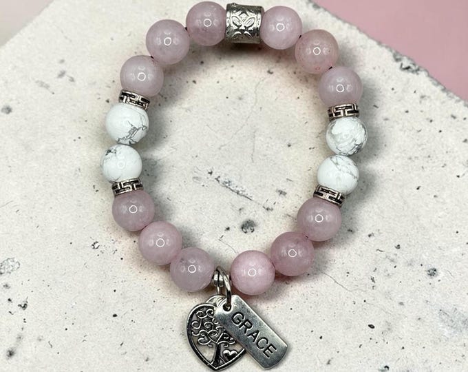 GRACE  Inspired-Scripture Bracelet, Word Bracelet, Christian, Bible Verse Jewelry, Faith Based Jewelry (John 1:16)