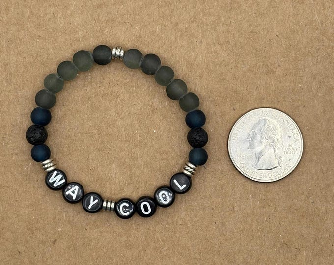 WAY COOL Kids Affirmation Word Bracelet, Gift for Kid, Children's Jewelry, Gift for Boy or Girl