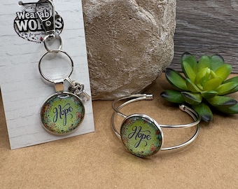 Hope Affirmation Key Ring and Bracelet Set