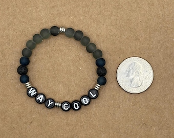 WAY COOL Kids Affirmation Bracelets, Bracelets For Kids, Children's Jewelry, Gift for Kids, Powerful, Sayings for Kids, Boys Bracelets