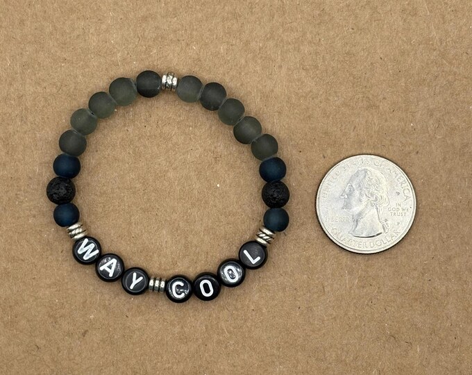 WAY COOL Kids Affirmation Bracelets, Bracelets For Kids, Children's Jewelry, Gift for Kids, Powerful, Sayings for Kids, Boys Bracelets