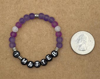 Handcrafted 'I MATTER' Kids Bracelet, Powerful Affirmation Jewelry