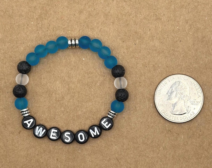 AWESOME Kids Affirmation Bracelet, Bracelets For Kids, Kids Jewelry, Gift for Kids, Girls Bracelets, Sayings for Kids, Boys Bracelets,