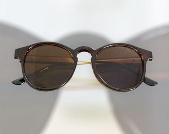 Round Vintage Style Sunglasses, 90s Retro Steampunk