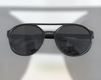 Steampunk Black Sunglasses, Retro, Aviator, New Design, Unisex, Vintage Style, Lightweight, Side Guard, Steampunk, Punk, Hipster Sunglasses