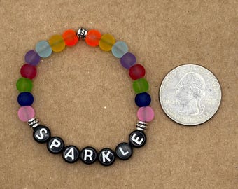 SPARKLE Handcrafted Kids Affirmation Bracelet, Bracelets For Kids, Children's Jewelry, Gift for Kids, Powerful Sayings for Kids, Kid Gifts,