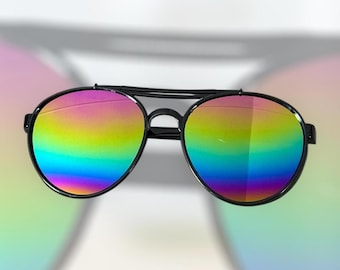 Multi Color Aviator Sunglasses, Lightweight, Unisex,  Steampunk, Eyewear, Groomsmen Sunglasses, Costume, Cosplay, Groomsmen Gifts, Aviator