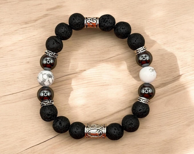 COURAGE Inspired Viking Bracelet, Viking Bracelet, Algiz Rune Bracelet, Seers Vision Bracelet, Nordic Bracelet,  Nordic Viking Mens Bracelet