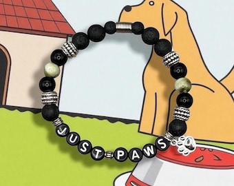 JUST PAWS, Cat Bracelet, Pet Gift for Pet Lovers, Cat Lady Gift, Dog Lover Gift, Pet Lover Bracelet, Bracelet for Pet Lover, Zen Pet Gift