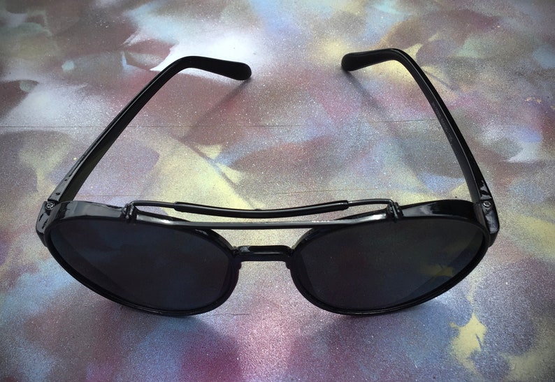 Eyewear Black Aviator Sunglasses Cosplay Groomsmen Gifts Lightweight Plastic Unisex Costume Steampunk Groomsmen Sunglasses Aviator