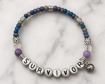 SURVIVOR Scripture-Inspired Faith Gift Affirmation Word Bracelet, Gift for Loved One Psalm 46:1