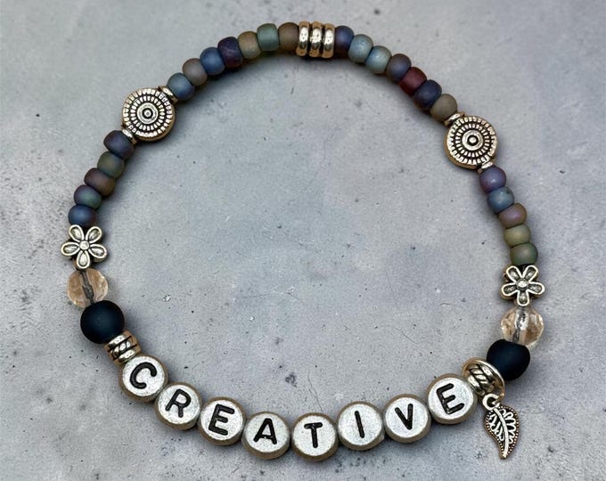 CREATIVE Scripture-Inspired Bracelet, Artists Gift, Word Bracelet, Faith Jewelry, James 1:17