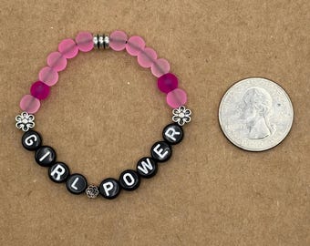 GIRL POWER Kids Affirmation Bracelet, Bracelets For Kids, Child Jewelry, Gift for Kids, Girls Bracelets, Sayings for Kids, Boys Bracelets,