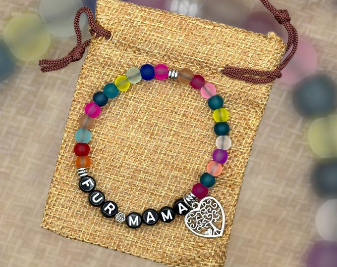 FURR MAMA Bracelet, Word Bracelet, Gift for Dog Mom, Word Jewelry, Positive Saying Bracelet, Dog Mom Gift, Gift for Animal Lovers