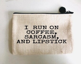 Personalized Cosmetic Bag: Natural Linen Cord Bag, Custom Photo Gift