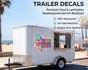 Custom Trailer Decals – Waterproof and Weatherproof Vinyl | Truck, Van, Car, Camper Stickers | Logo,  Signage, Branding